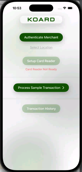Demo Main Screen
